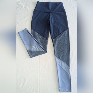 Aerie Color Block Athletic Leggings Blue SMALL